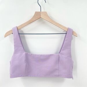 Princess Polly Purple Crop Bustier Super Cropped Tank Size 8‎